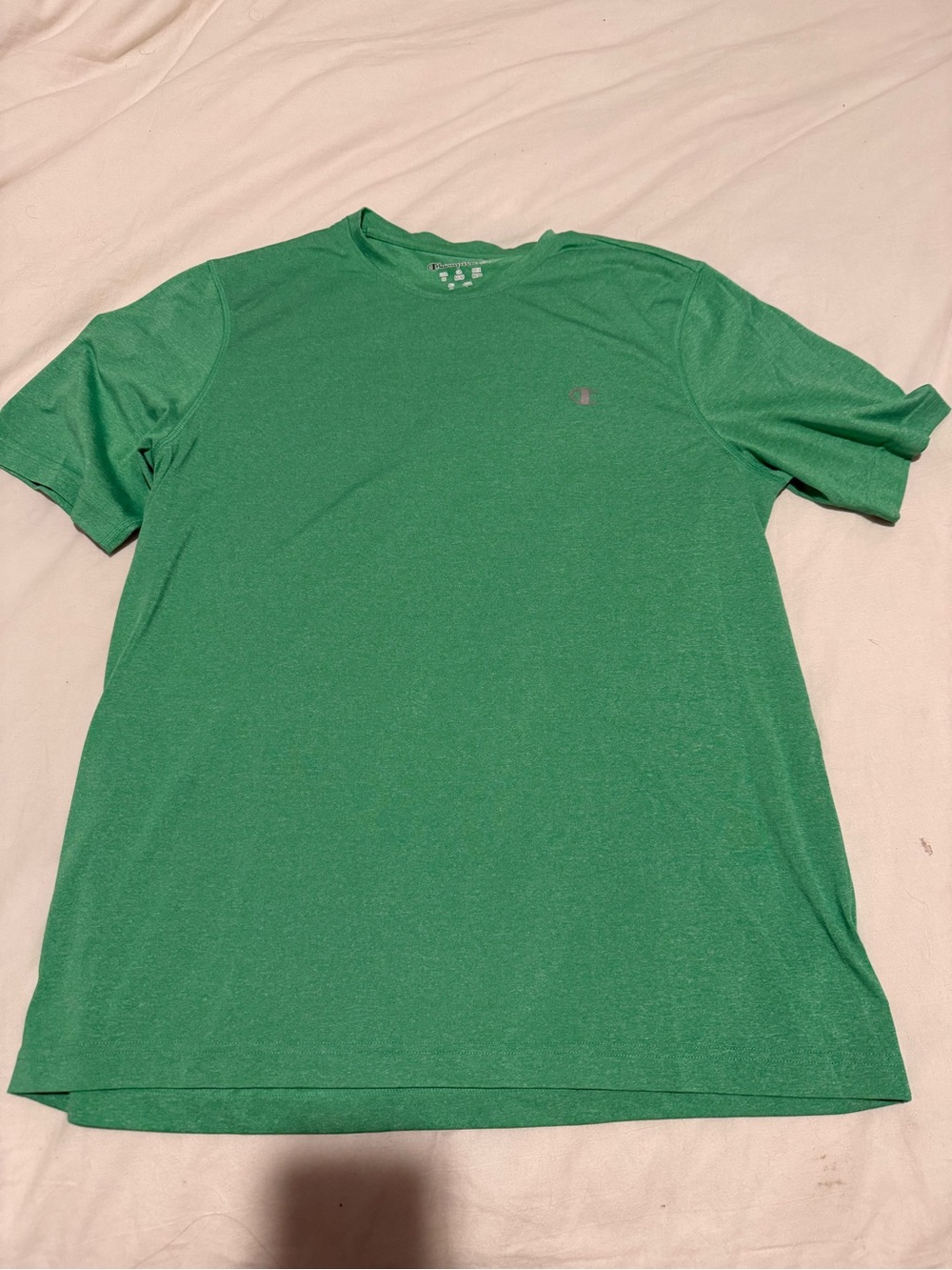 Champion Men's Green Heather Performance Crew Tee